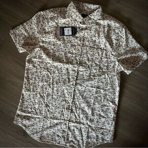 Ben Sherman Cream and Brown Floral Men's Shirt
